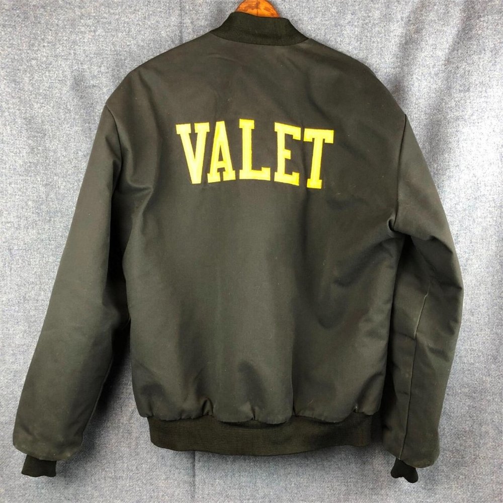 Vintage RED KAP Bomber Jacket Valet Dover Downes L Reg